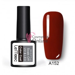 Oja semipermanenta LeMooc color UV / LED de 8 ml Cod A152 Burgundy + 1 Cutie sclipici Auriu Cadou